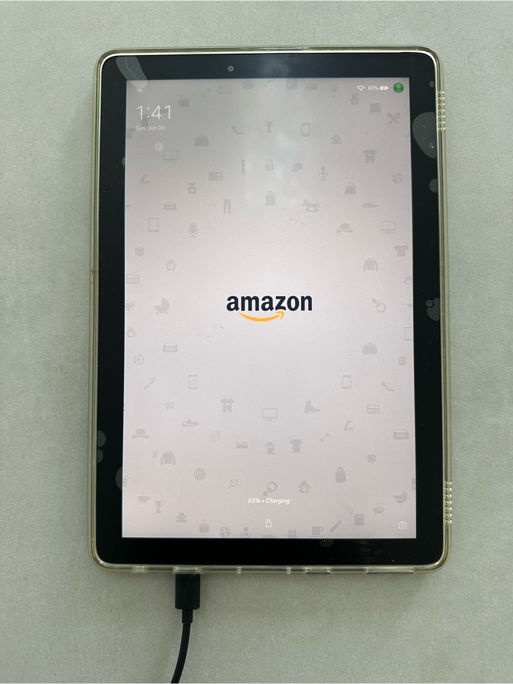 Amazon Tablet with Clear Case and Black Front